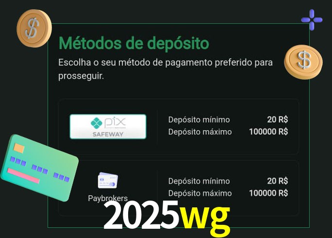 O cassino 2025wg oferece uma grande variedade de métodos de pagamento